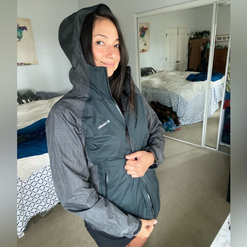 Columbia Omni-heat Waterproof Raincoat Jacket Hoodie Patagonia northface Y2K